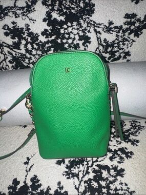 Liz Claiborne Emerald Green Pebbled Crossbody Bag